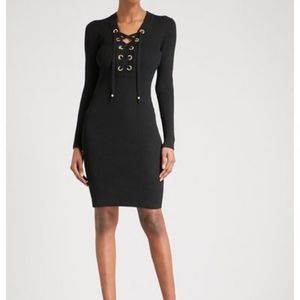 Michael Kors Lace up Front Sweater Dress